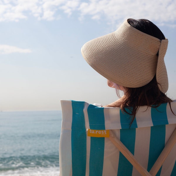 Leichte Strandliege, tragbarer Outdoor-Stuhl, kompakter Sitz für Strandliebhaber, kein Kunststoff-Strandstuhl, Picknick- & Gartenklapprückenlehne, Strandmatte