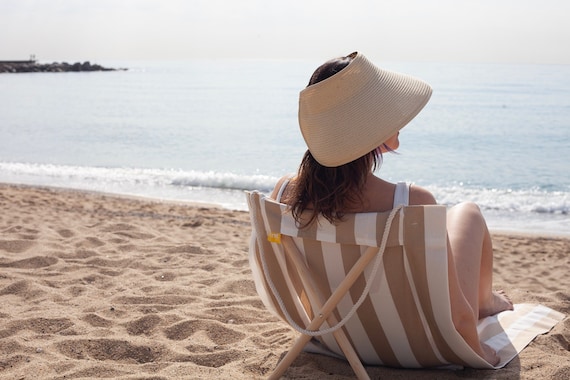 Brandewijn te binden Allergisch Opvouwbare strandstoel met rugleuning strandmat ligstoel - Etsy Nederland