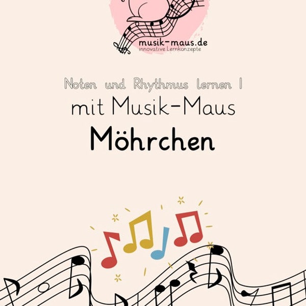 Musik-Maus Möhrchen mit 8 Kinderliedern für Xylophon inkl. Playback und Ausmalbildchen