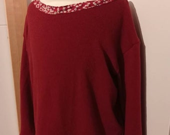 Pull fille rouge foncé Kyrielle 5 ans