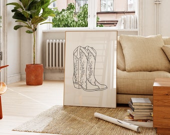 Cowboy Boots Wall Art, Cowgirl Boots Print, Cowgirl Prints, Western Wall Art (Digital Download)