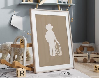 Cowboy Nursery Print // cowboy western wall art, neutral nursery wall art, western nursery print, cowboy wall art, PRINTABLE WALL ART