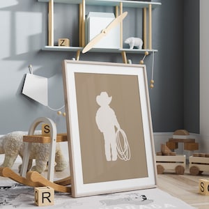 Cowboy Nursery Print // cowboy western wall art, neutral nursery wall art, western nursery print, cowboy wall art, PRINTABLE WALL ART