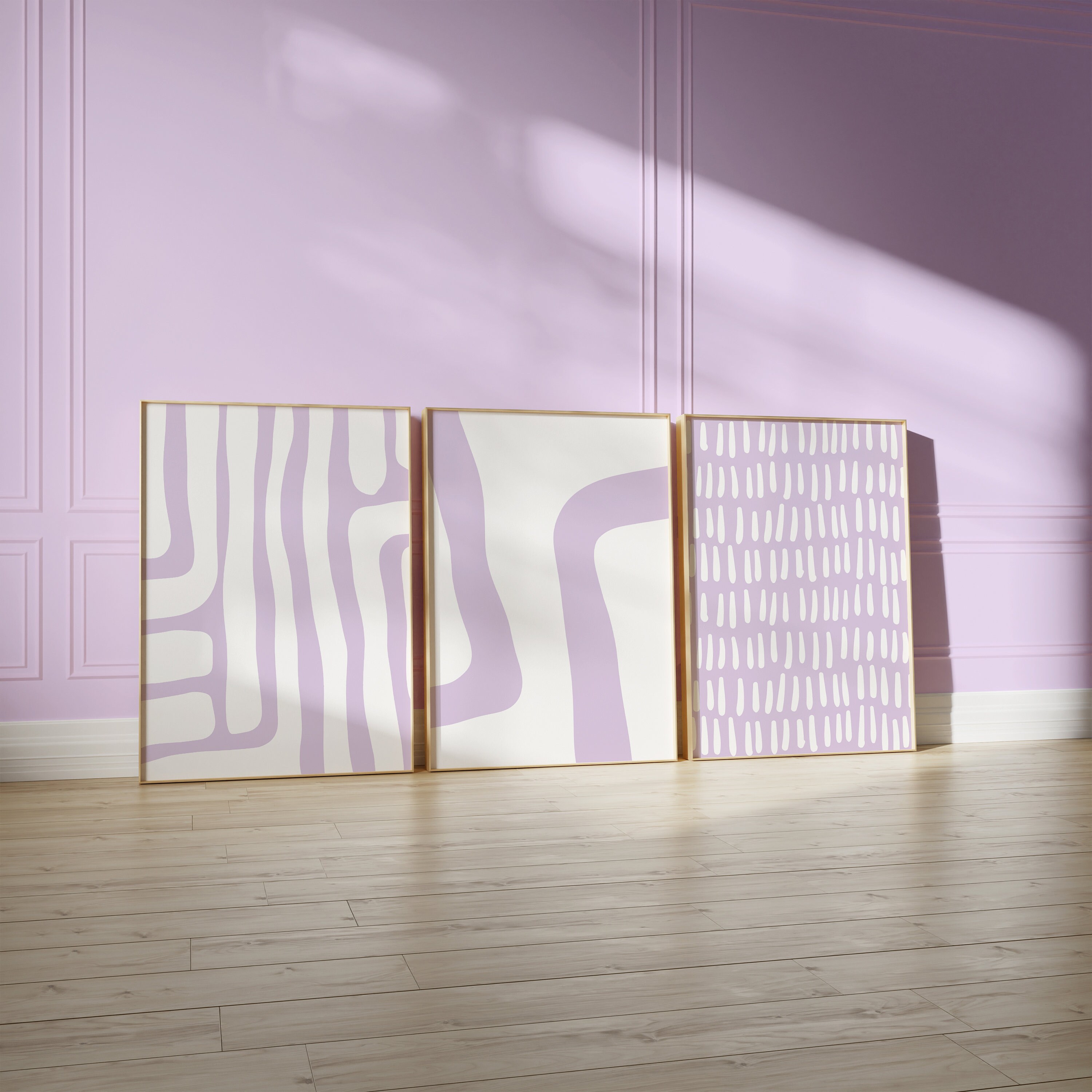 Lilac Gallery Wall Set // Lilac Wall Art Set of 3 Lilac - Etsy