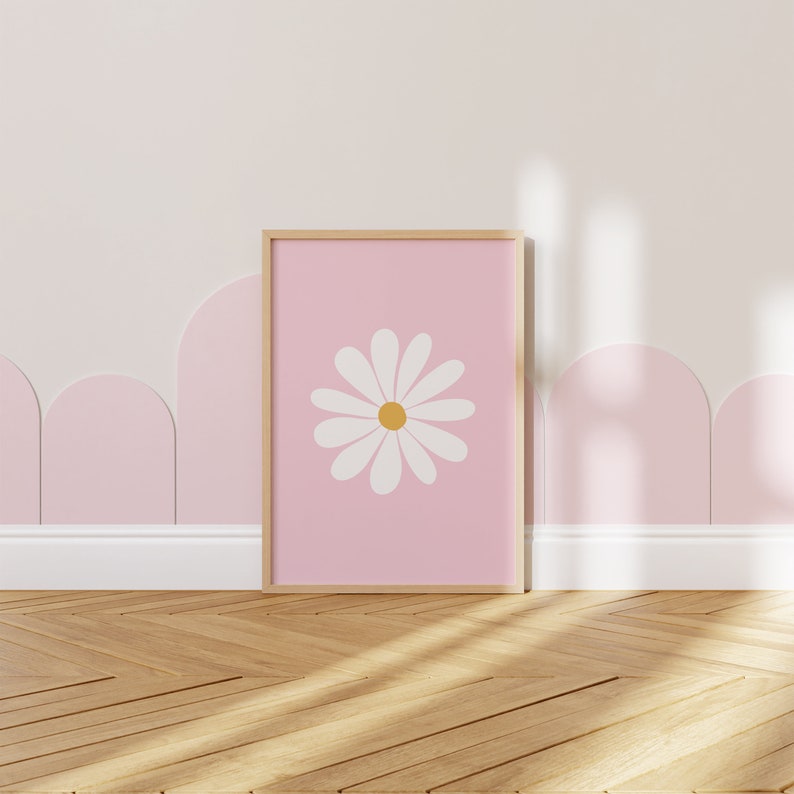 Daisy Print / Daisy Wall Art, Nursery Print, Boho Floral Print, Flower ...
