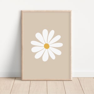 Daisy Print // daisy wall art, nursery print, boho floral print, flower print, daisy nursery decor, girls room decor PRINTABLE WAL ART