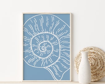 Seashell Print // seashell wall art, trendy coastal wall art, beachy prints, coastal wall art, beach house decor, PRINTABLE WALL ART
