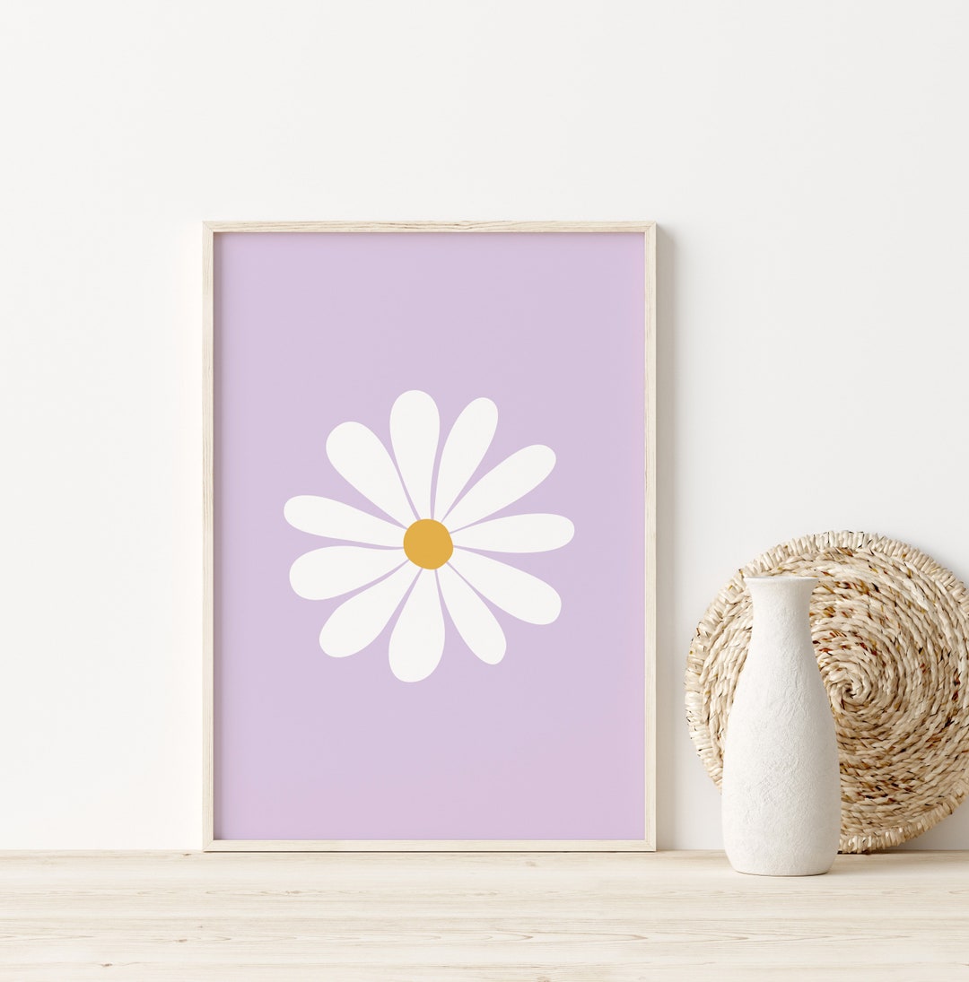 Daisy Print // Daisy Wall Art, Nursery Print, Boho Floral Print, Flower ...