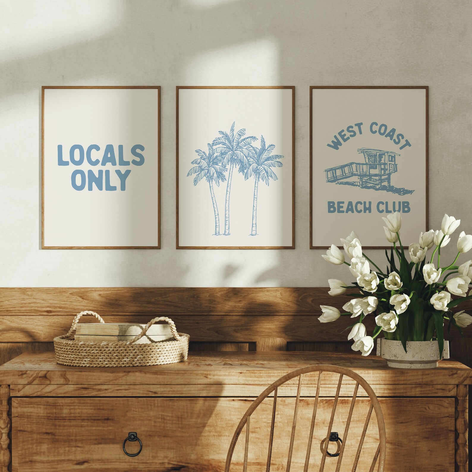 Coastal Print Set of 3 / Trendy Coastal Wall Art, Beach Prints, Coastal ...