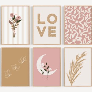 Girls Room Set of 6 Prints / Gallery Wall Print Set, Set of 6 Prints ...