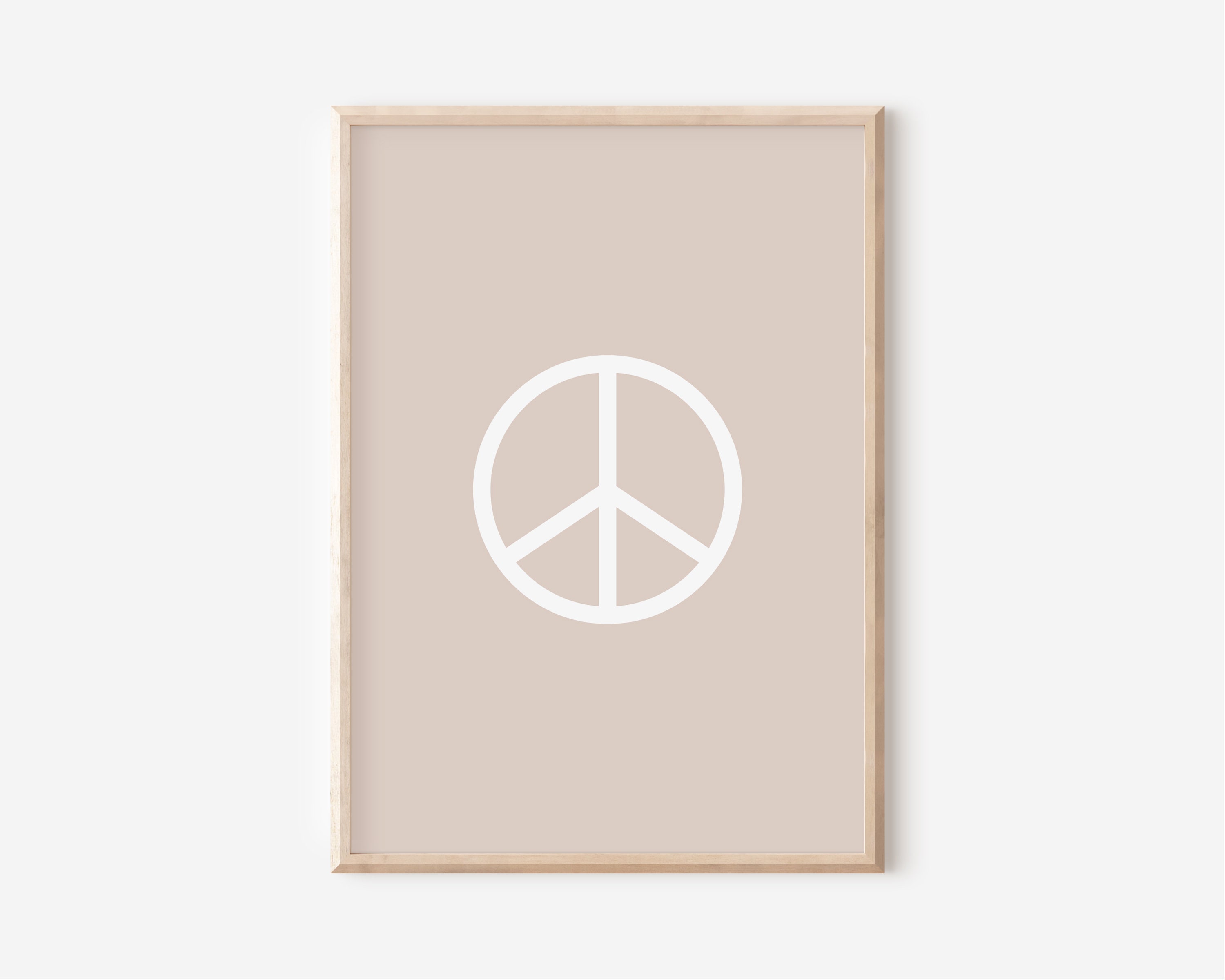 Peace Sign Neutral Peace Sign Print / Neutral Nursery Decor, Nursery Print, Kids Room ...
