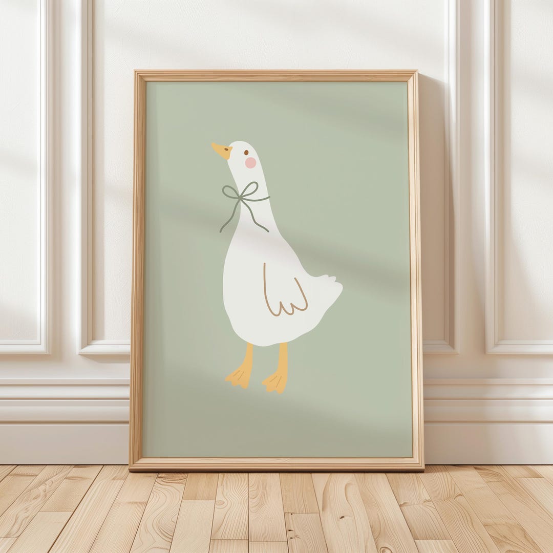 Goose Nursery Print / Goose Wall Art, Duck Print, Duck Poster, Girls ...