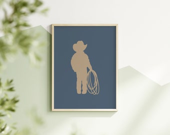 Cowboy Nursery Print, cowboy western wall art, neutral nursery wall art, western nursery print, cowboy wall art (Digital Download)