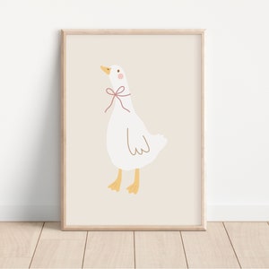Goose Nursery Print / Goose Wall Art, Duck Print, Duck Poster, Girls ...