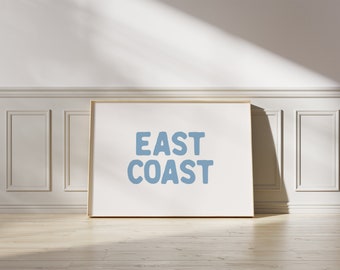 East Coast Print, Coastal Wall Art, Beach Prints, Beach House Decor, Minimalist Beach Prints (Digital Download)