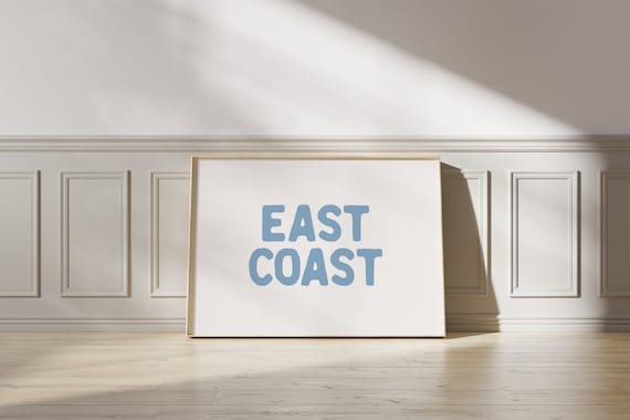 East Coast Print, Coastal Wall Art, Beach Prints, Beach House Decor, Minimalist Beach Prints (Digital Download)
