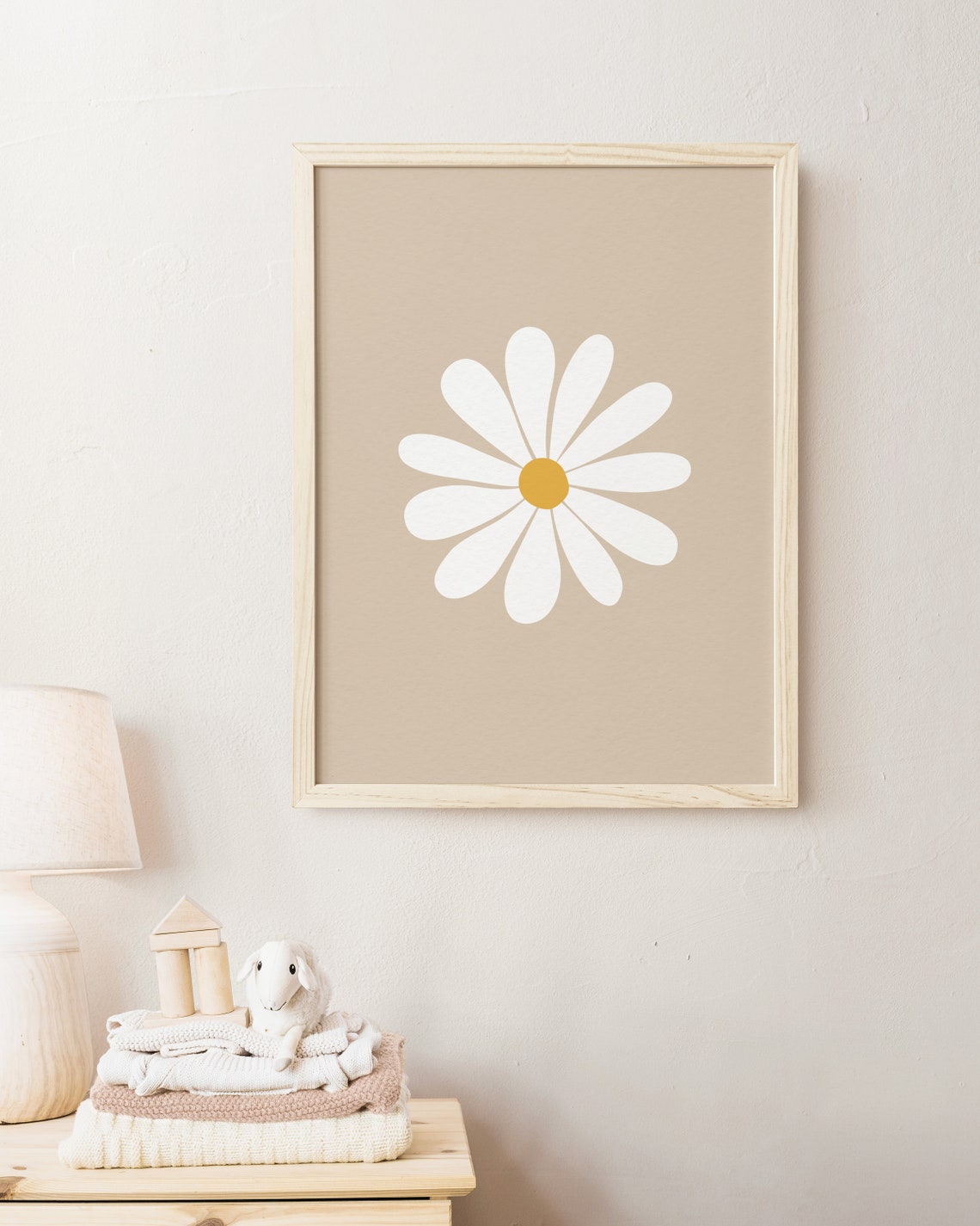 Daisy Print // Daisy Wall Art, Nursery Print, Boho Floral Print, Flower ...