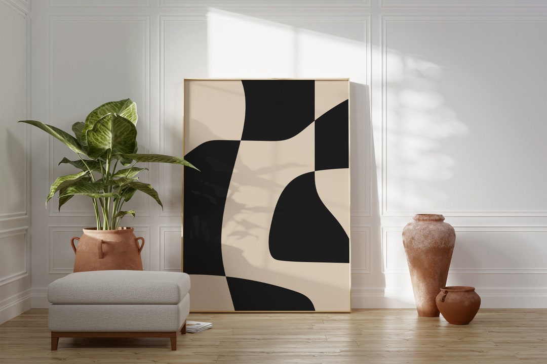 Beige Abstract Wall Art, Trendy Minimalist Print (digital Download) - Etsy