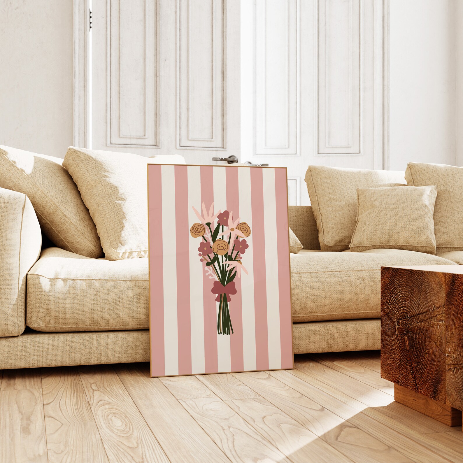 Pink Floral Wall Art, Girls Nursery Print, Floral Girls Room Art ...