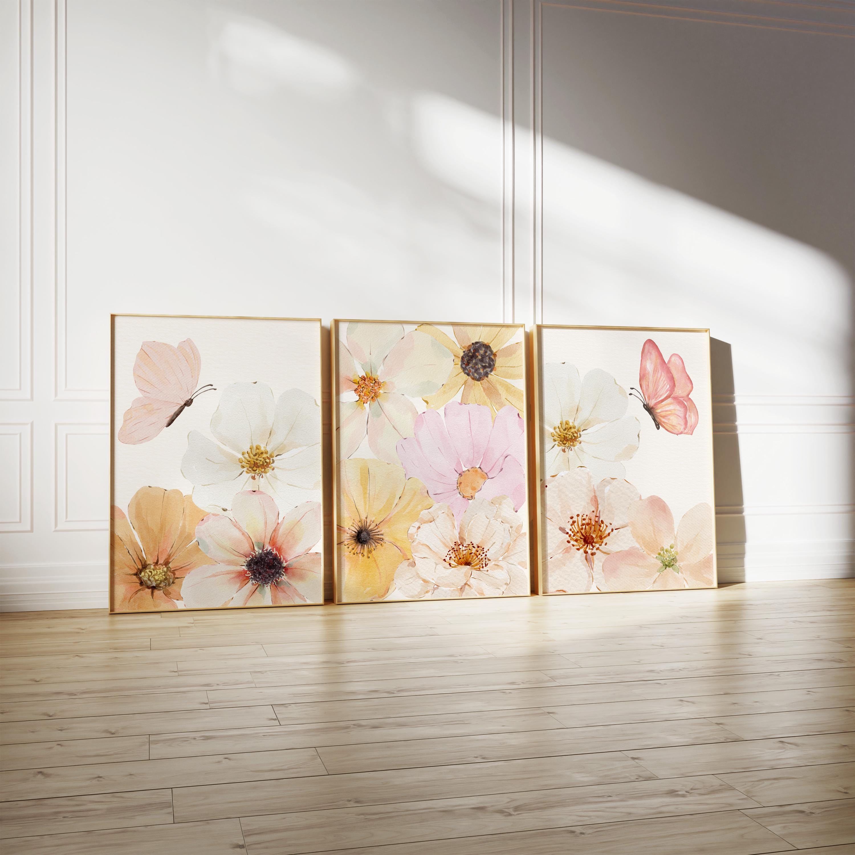 Wildflower Set of 3 Prints, Girls Room Prints, Wildflower Print Set ...