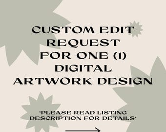 Custom Edit Request // custom colour change, custom text change, design edit request, colour change request, PRINTABLE WALL ART