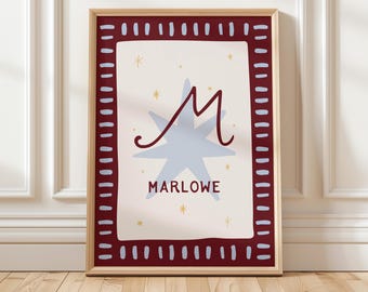 Personalised Kids Name Print, Custom Name Playroom Wall Art, Boys Room Wall Art, Girls Room Prints (Digital Download)