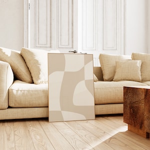 Neutral Beige Abstract Print / minimalist wall art, trendy posters, neutral wall art, modern aesthetic print, beige print PRINTABLE WALL ART