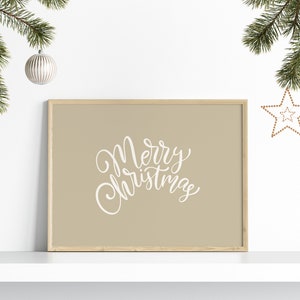 Merry Christmas Print // christmas wall art, boho christmas print, christmas decorations, festive print, christmas PRINTABLE WALL ART