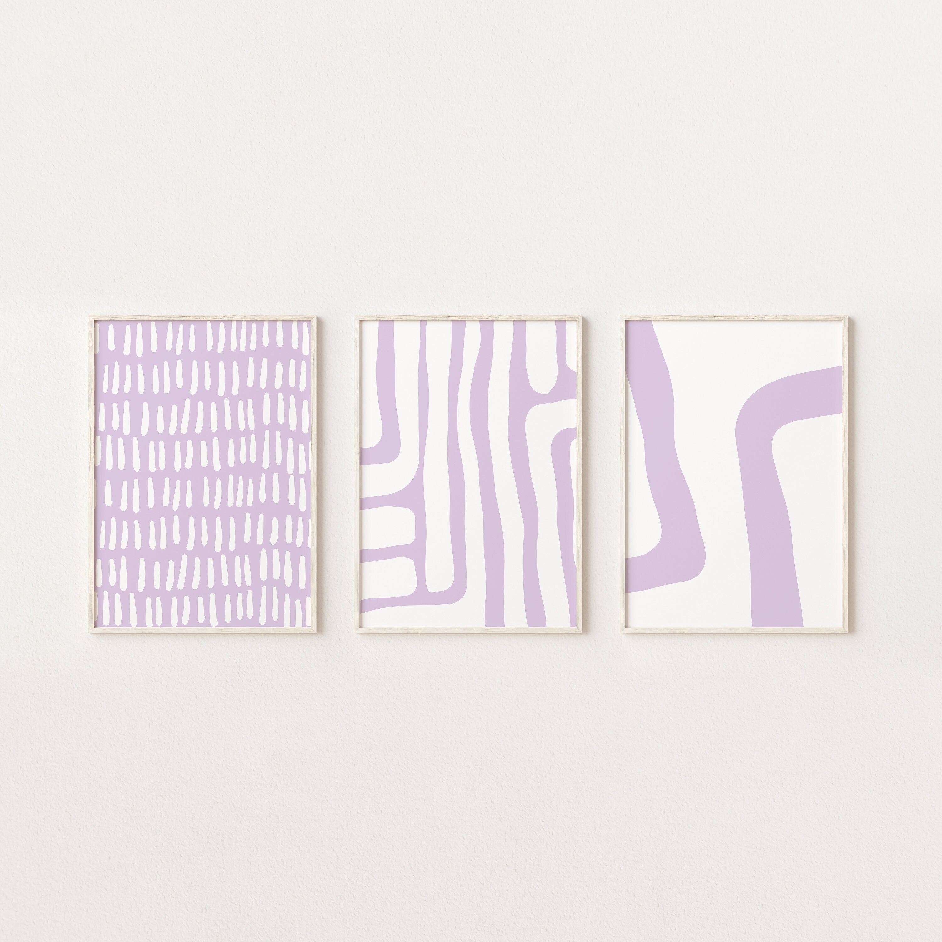 Lilac Gallery Wall Set // Lilac Wall Art Set of 3 Lilac - Etsy