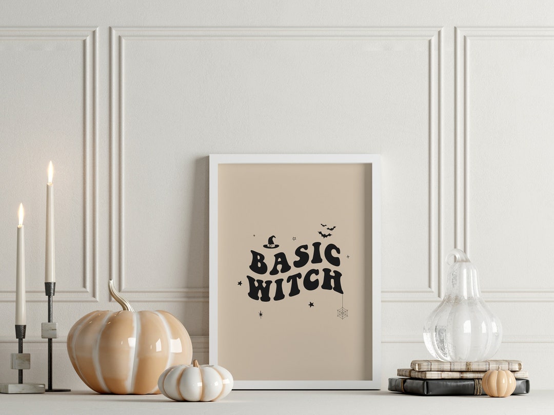 Basic Witch Print // Witch Wall Art, Halloween Wall Art, Boho Halloween ...