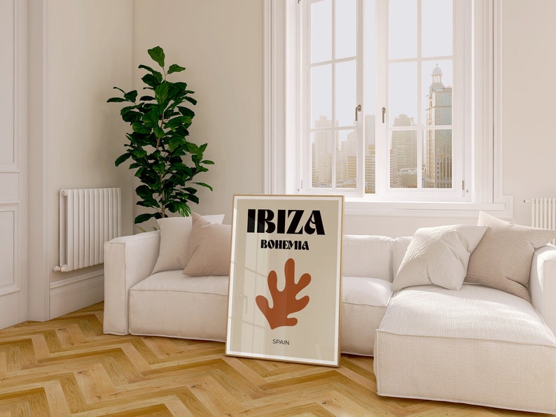 Stampa Ibiza Bohemia // Stampa di viaggio Ibiza, stampa Ibiza, stampa di viaggio boho, stampa di viaggio, poster Ibiza, arte murale stampabile DOWNLOAD DIGITALE immagine 1