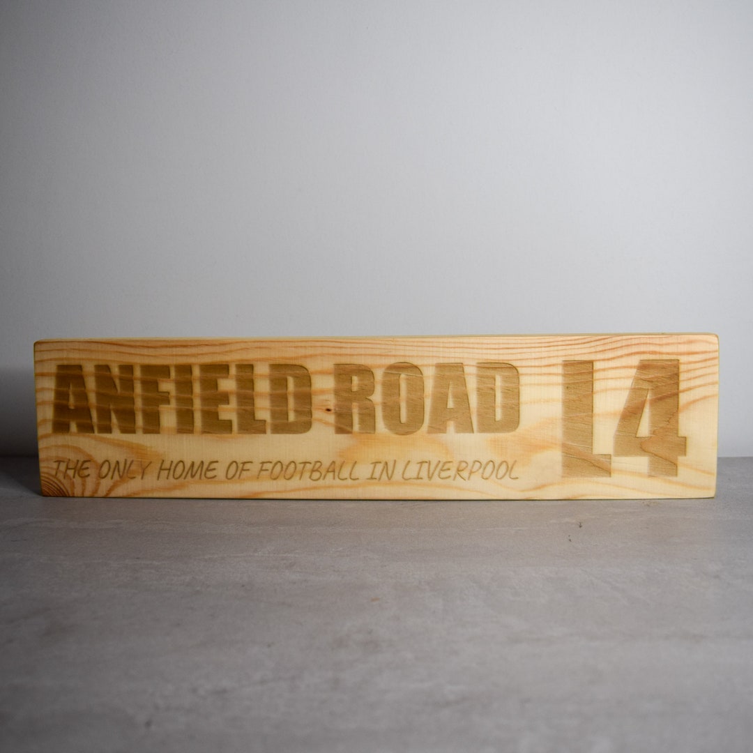 Liverpool Anfield Road Wooden Sign - Etsy