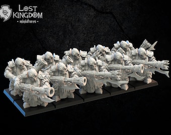 Death Guard With Arquebuses, Lost Kingdom Miniatures