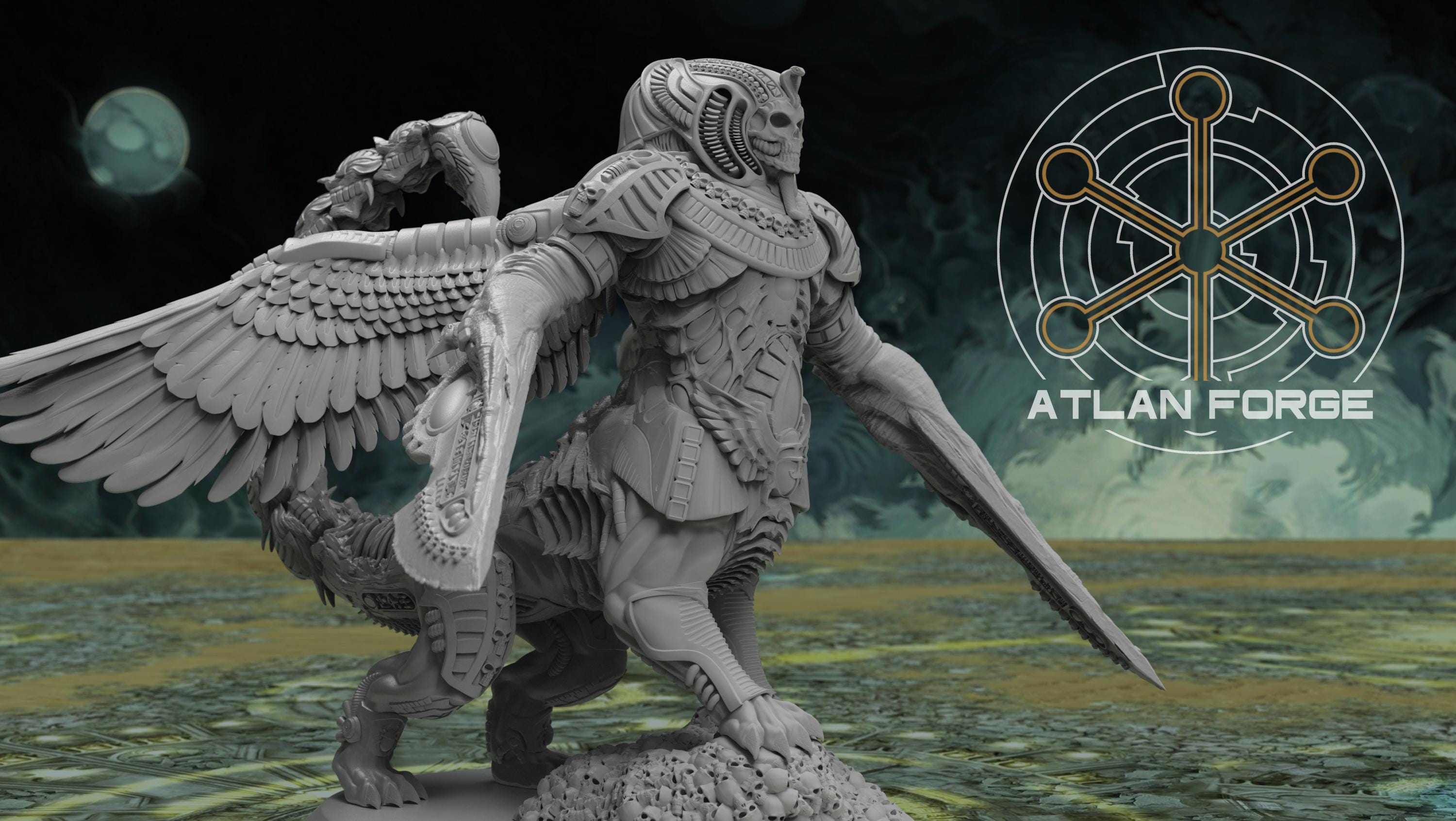 アグリアス　ファルキドンFourninae Aegyptian Battle Sphinx, Atlan Forge - Etsy