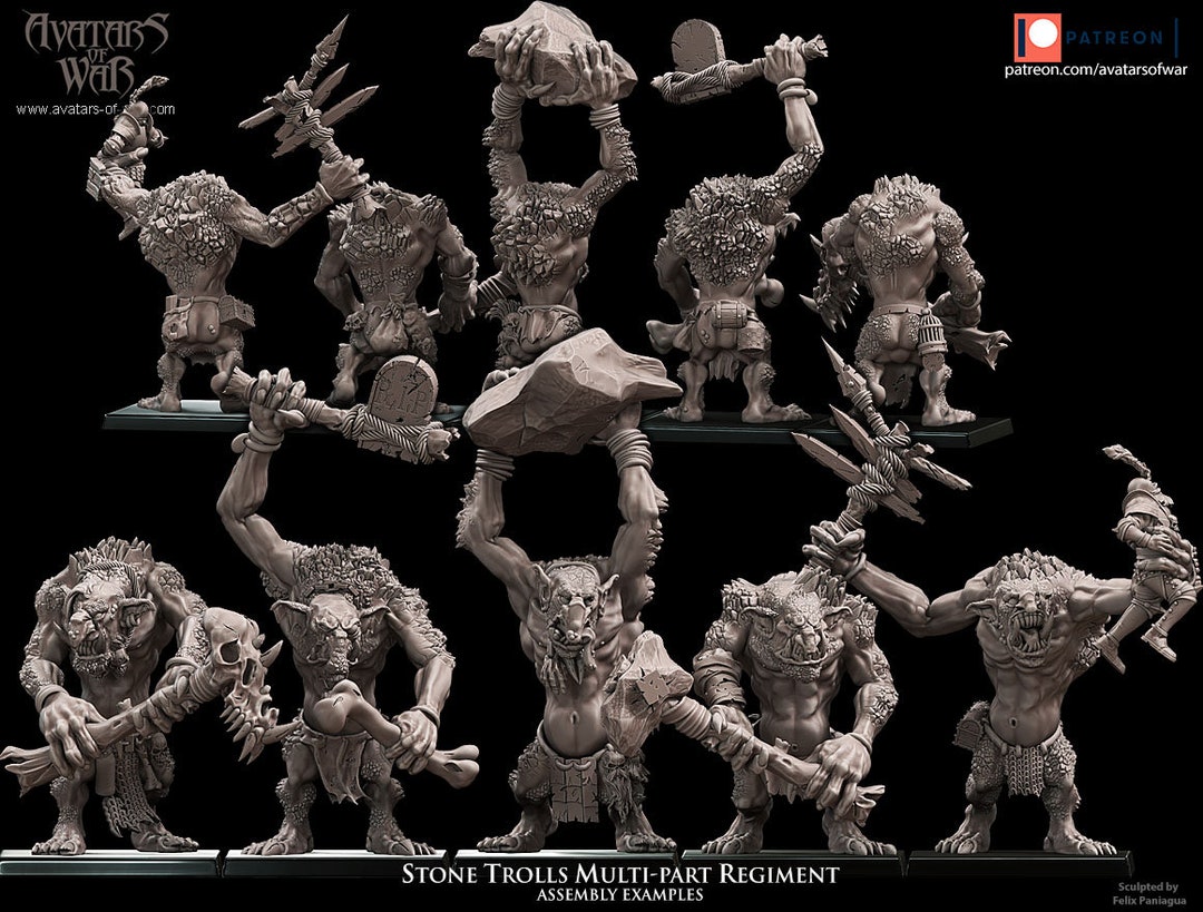 Stone Trolls, Avatars of War - Etsy