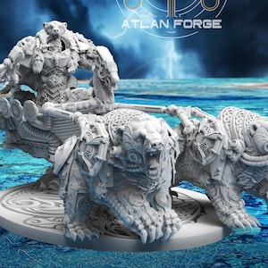 Endre Isklaw on the Bear Chariot, Atlan Forge