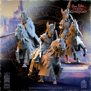 Cavalieri di Ashur Elfi di Silvermoor, miniature di The Beholder