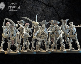 Esqueleto Buccaneers, miniaturas do Reino Perdido