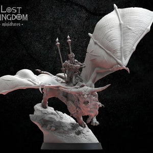 Krun-Ghaz Firehands On Lammasu, Lost Kingdom Miniatures