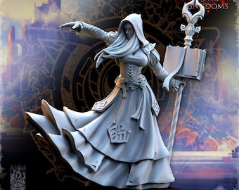 Kythaela, Elven Wizard, The Beholder Miniatures