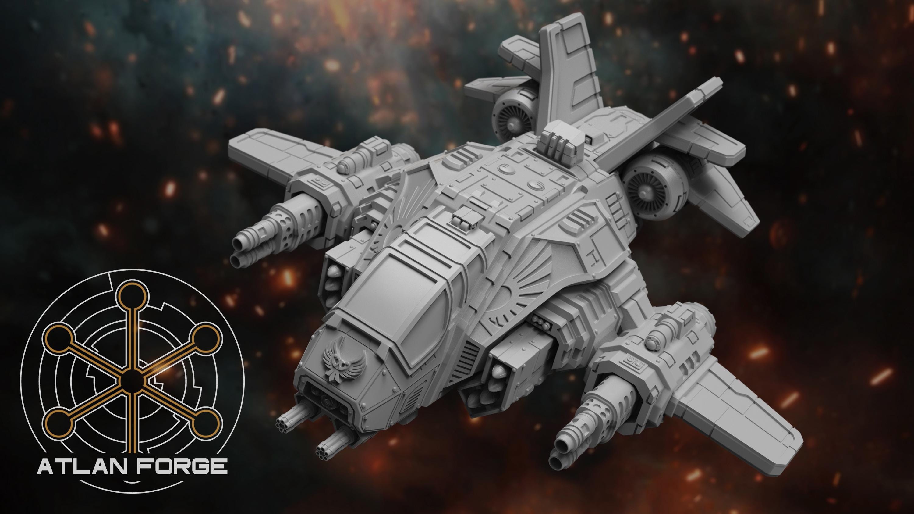 Starfalcon Gunship, Atlan Forge - Etsy