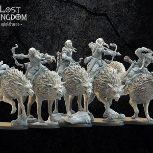 Steppe Riders On Direwolf, Lost Kingdom Miniatures