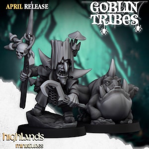 Grubnax and Croakuluss Swamp Goblin Hero, Highland Miniatures