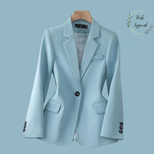 Single-Button Long Sleeve Blazer