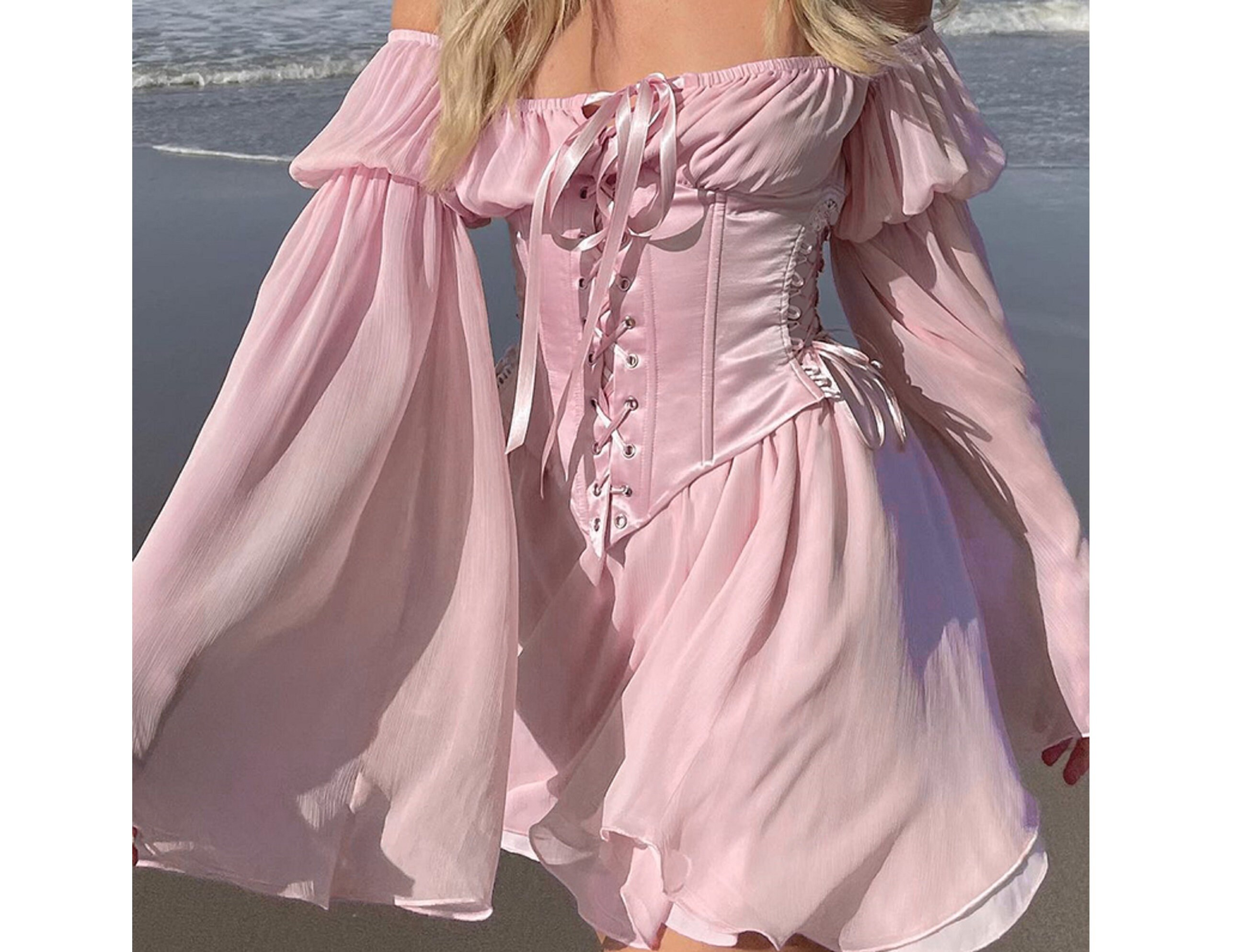 Lillie chiffon top corset dress