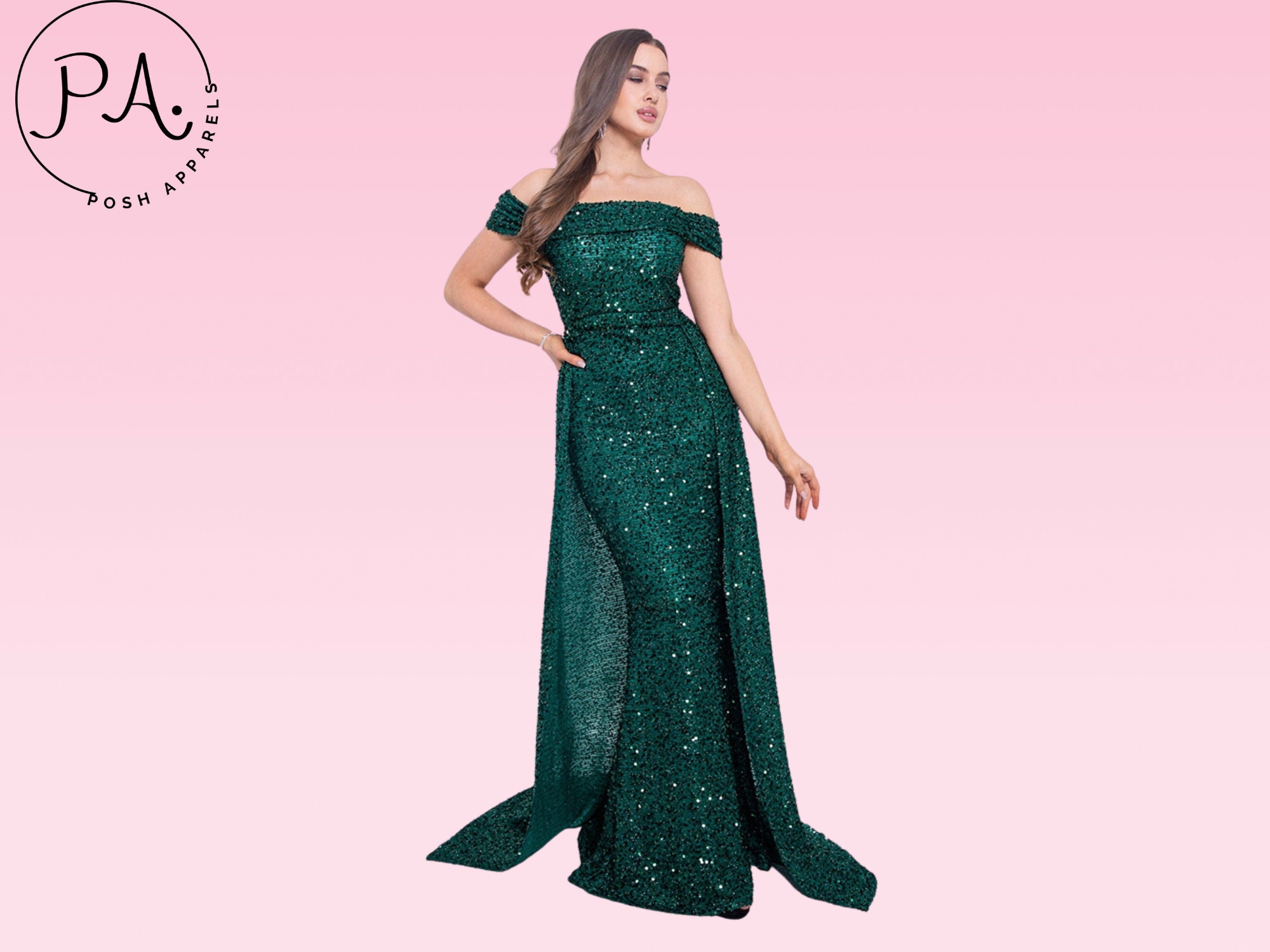 Azura Gowns Custom Made Prom Dress Long Sleeves Dubai Evening