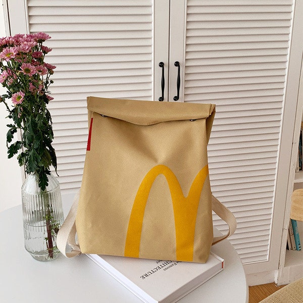 Eco-mcdonalds backpack, mc donalds, backpacks, mcdonald bags, mcdonald sling bag, Recycled Polyester