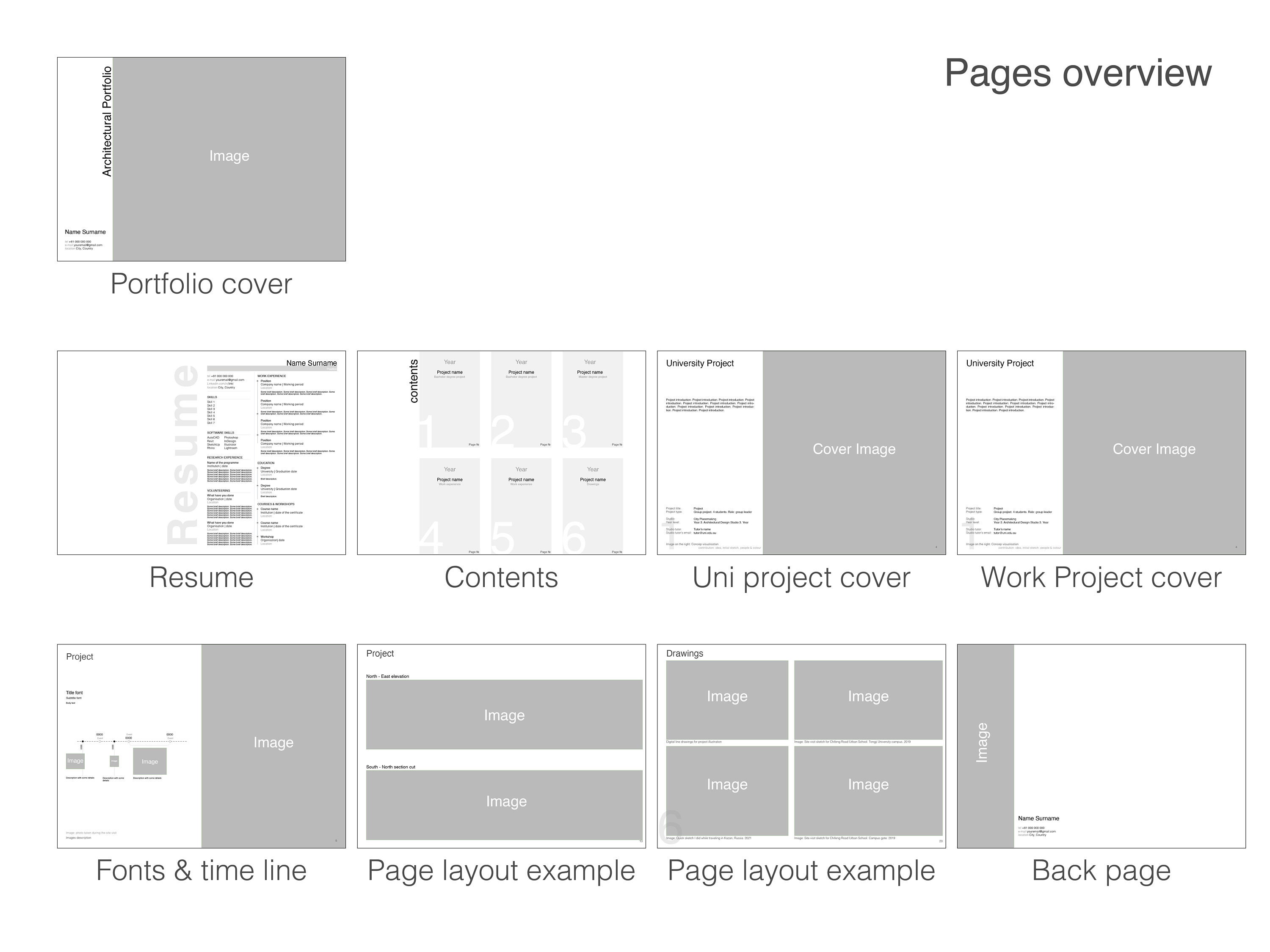 Architectural Design Portfolio Template - Minimalistic - Etsy