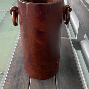brutalist umbrella stand wood
