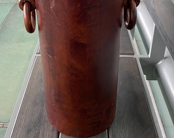 brutalist umbrella stand wood